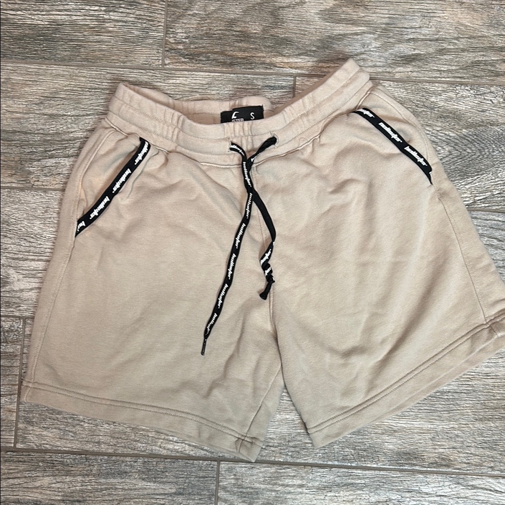 Men's Tan Casual Sweat Shorts